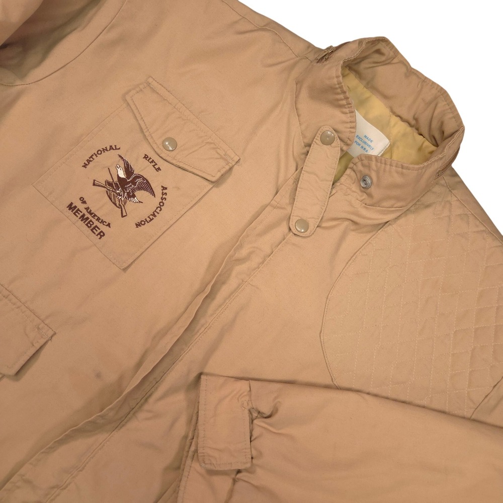 NRA Jacket Vintage 3XL Tan Thinsulate Shooting Coat Distressed Workwear Gorpcore